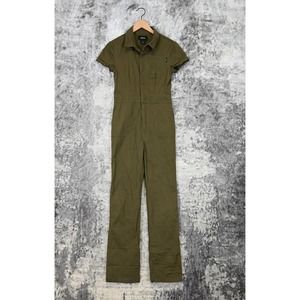 ATWYLD Green Short Sleeve Pit Crew Jumpsuit Coveralls Size Womens XS